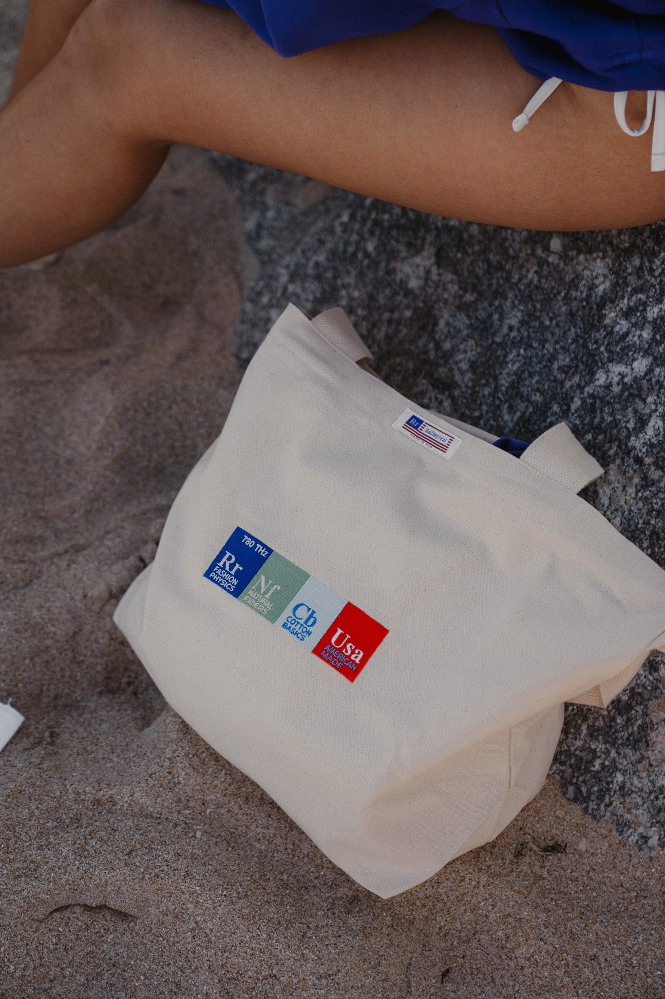 Organic Cotton Tote Bag by Raileyreal with Brand Blocks | 100% cotton essentials